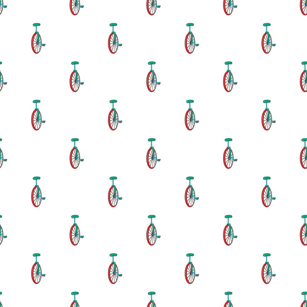 Unicycle pattern, cartoon style vector