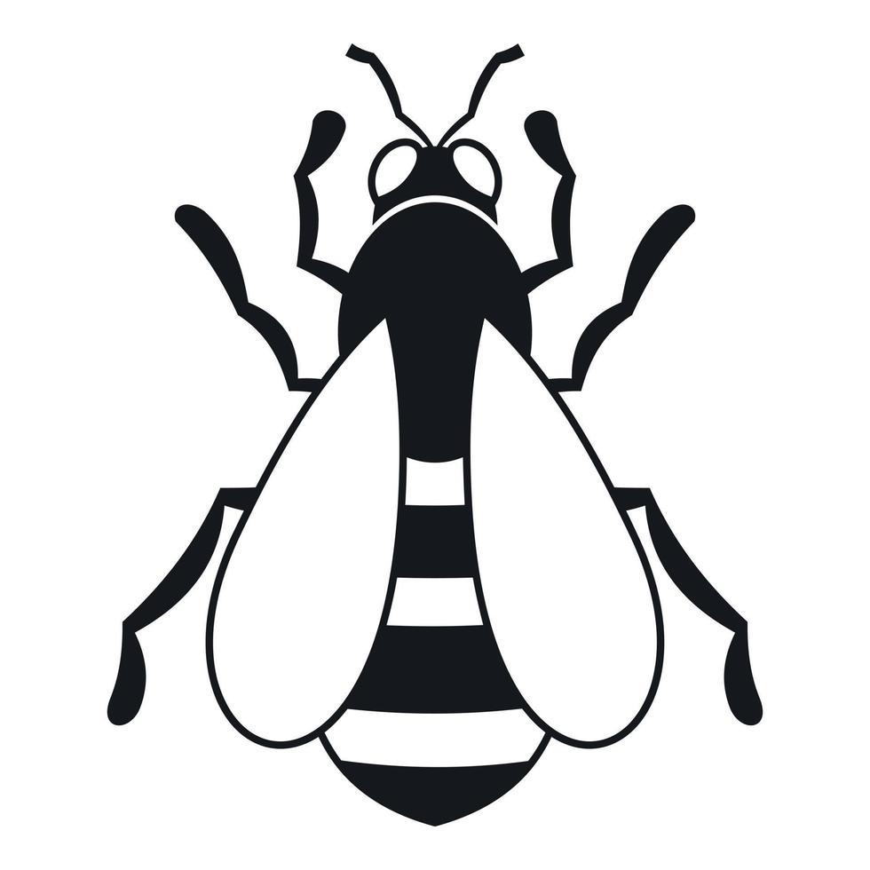 Bee icon, simple style vector
