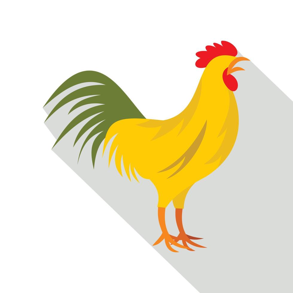 gallo galo, símbolo del icono de francia, estilo plano vector