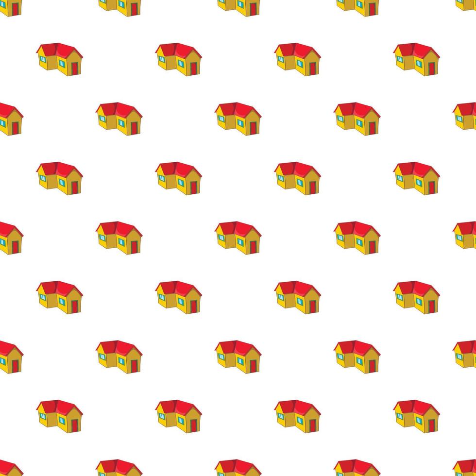House with roof pattern, cartoon style vector