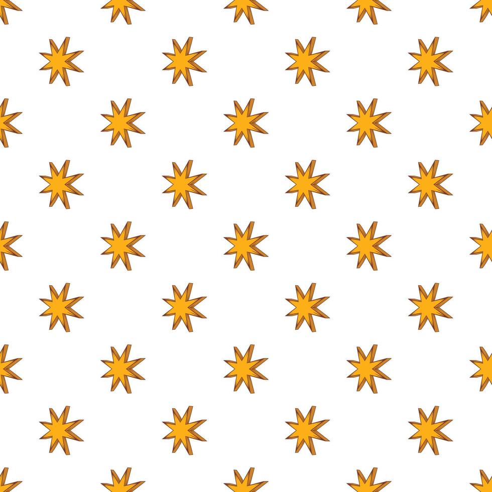 Eight pointed star pattern, cartoon style vector