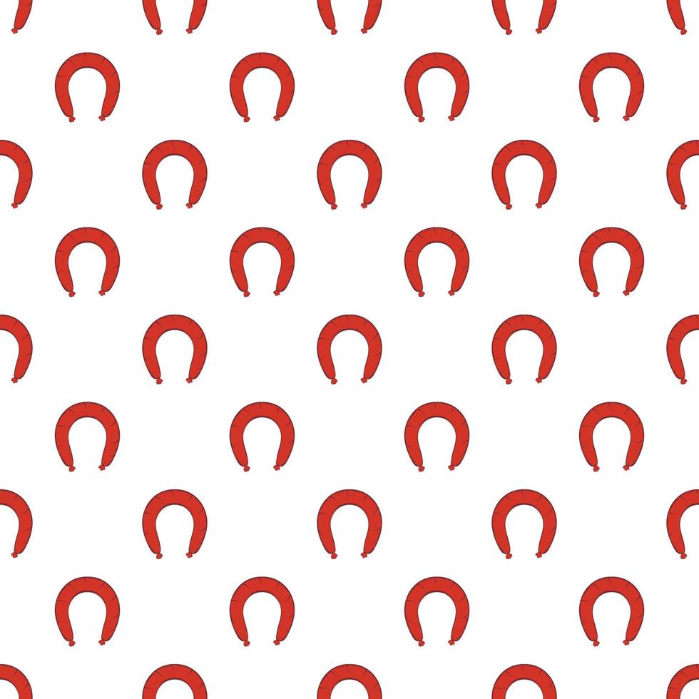 Sausage pattern, cartoon style vector