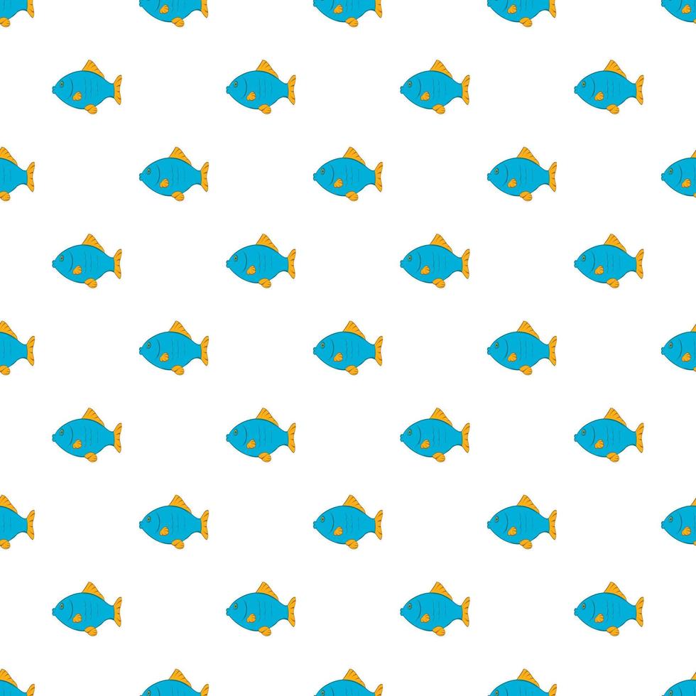 Fish pattern, cartoon style vector