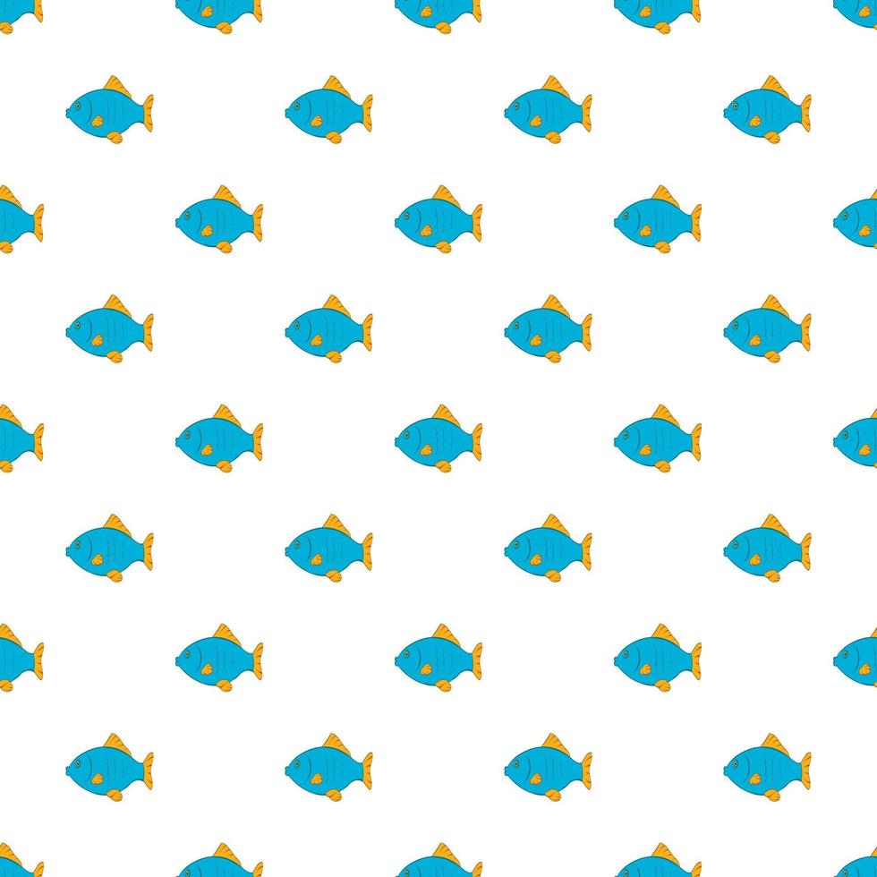 Fish pattern, cartoon style vector