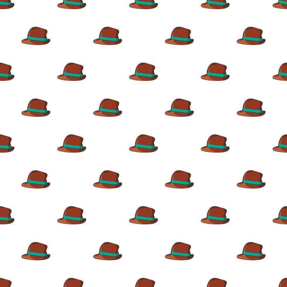 Men hat pattern, cartoon style vector