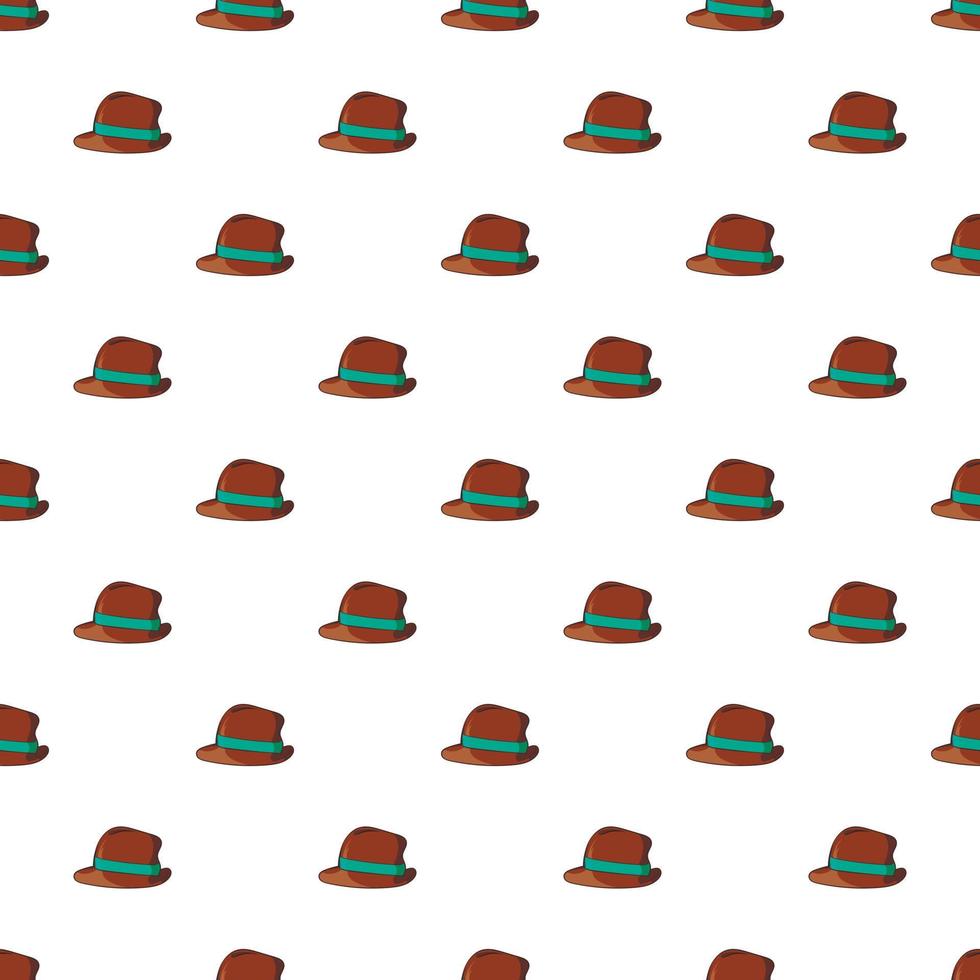 Men hat pattern, cartoon style vector