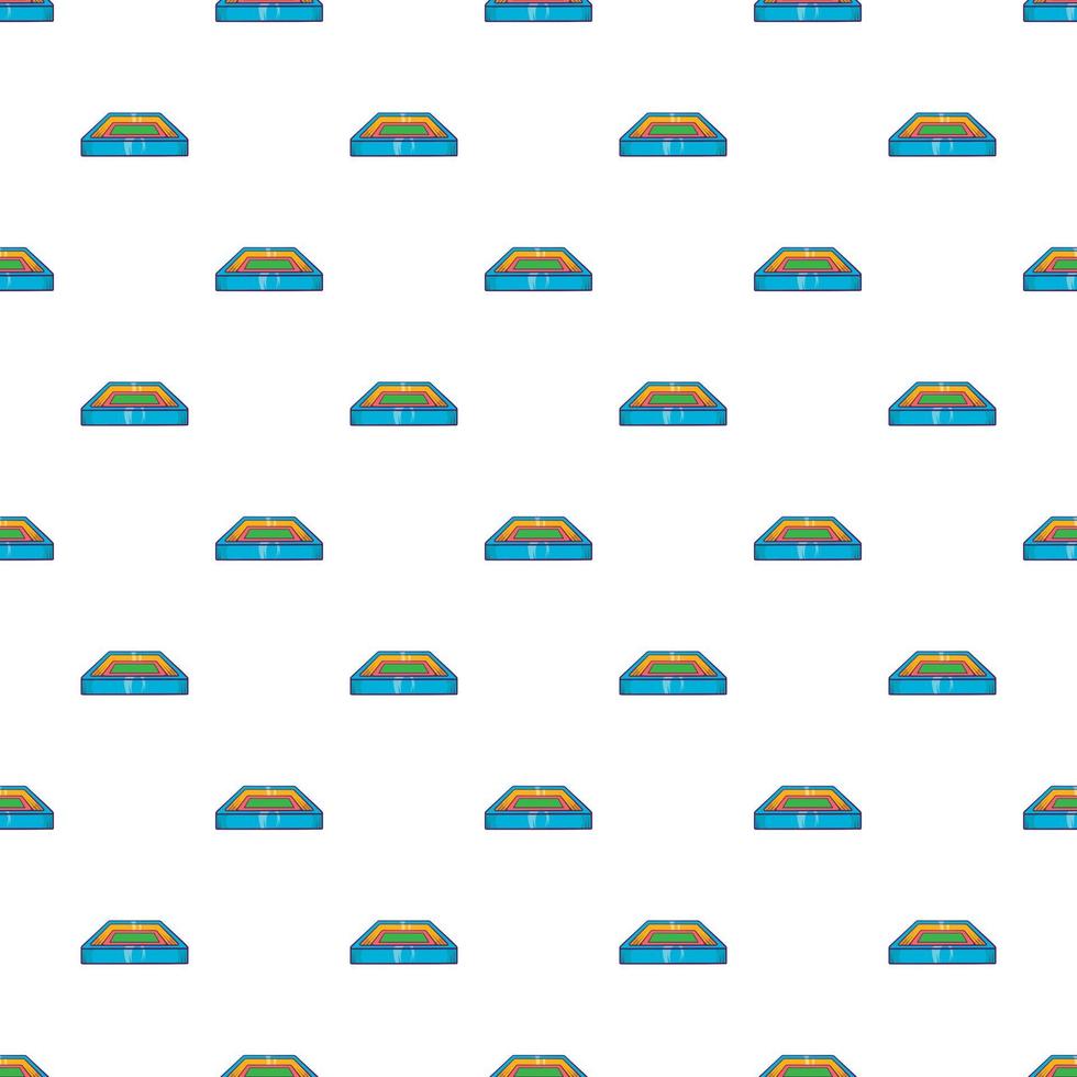 Square stadium pattern, cartoon style vector