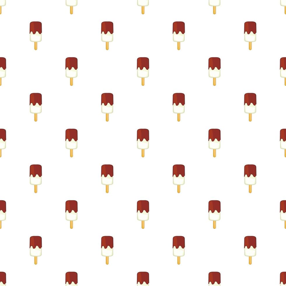 Ice cream with chocolate sauce on a stick pattern vector