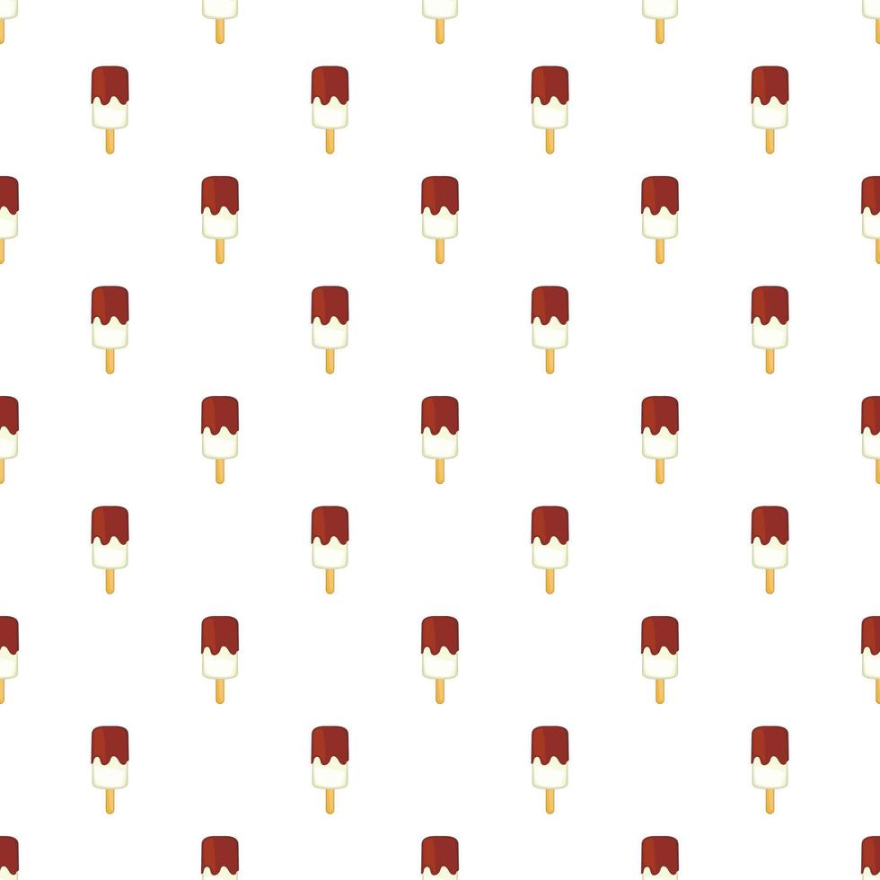 Ice cream with chocolate sauce on a stick pattern vector