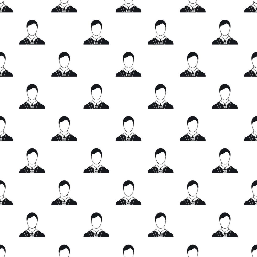 Man with identity name card pattern, simple style vector