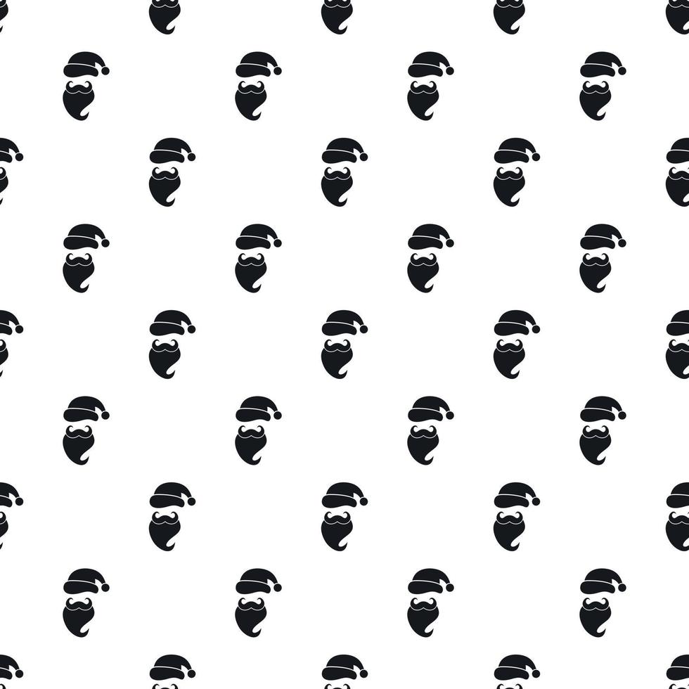 Santa Claus face pattern, simple style vector