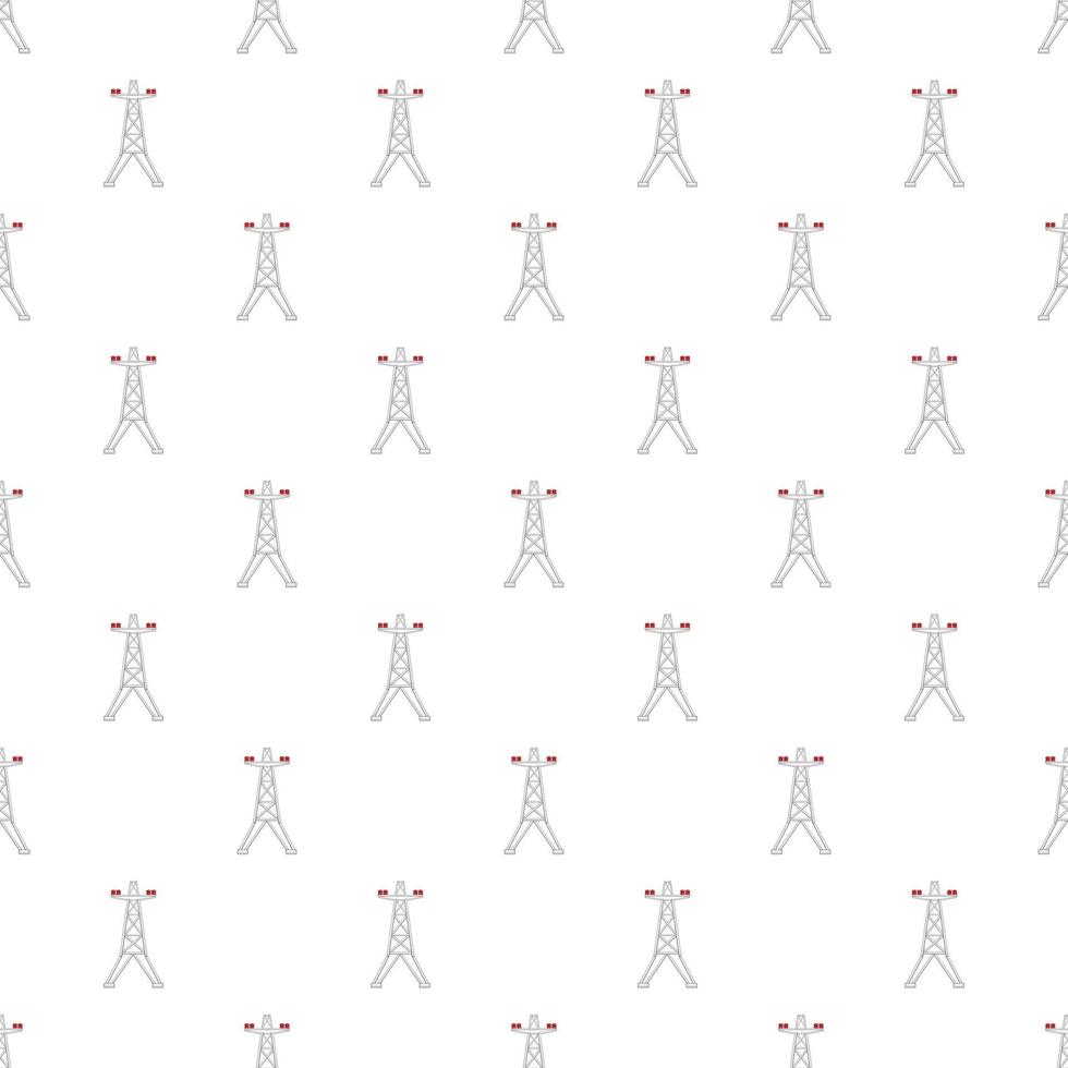 Electric tower pattern, cartoon style vector