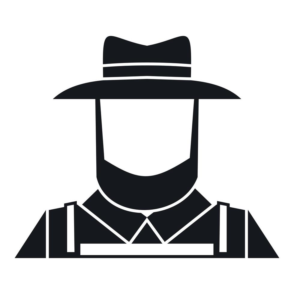 Farmer icon, simple style vector