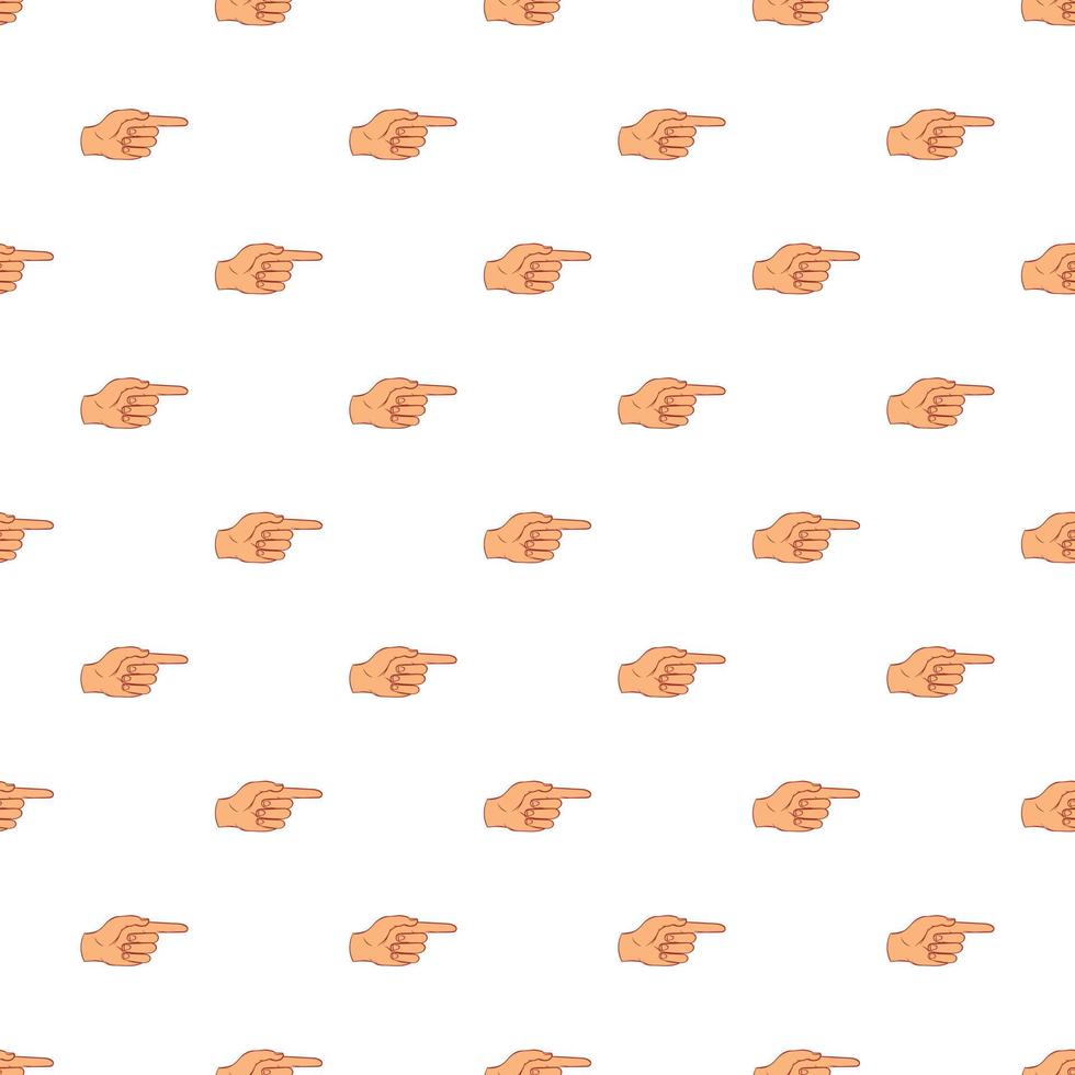Gesture with index finger pattern, cartoon style vector