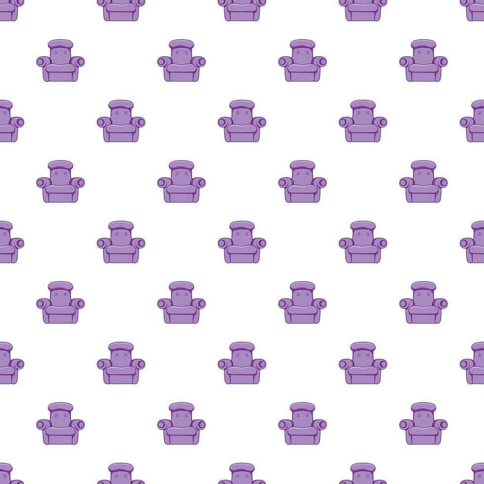 Easy armchair pattern, cartoon style vector