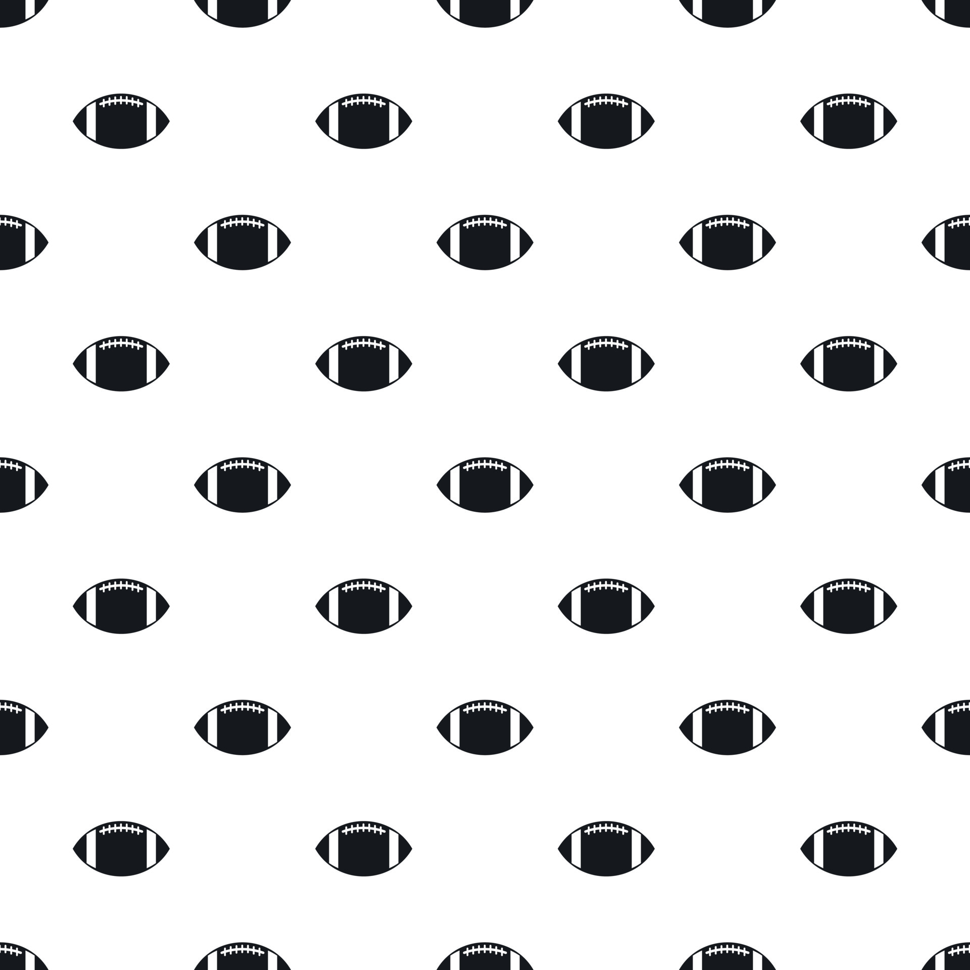 Rugby ball pattern, simple style 14700825 Vector Art at Vecteezy