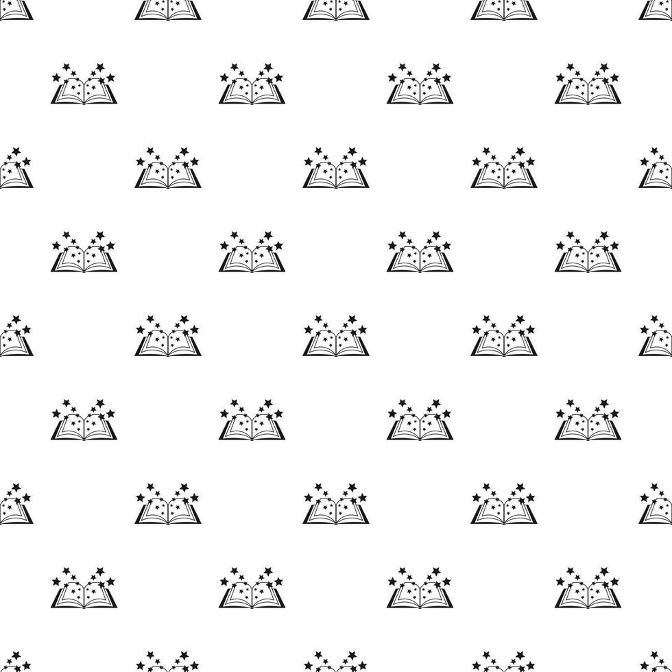 Magic book pattern, simple style vector