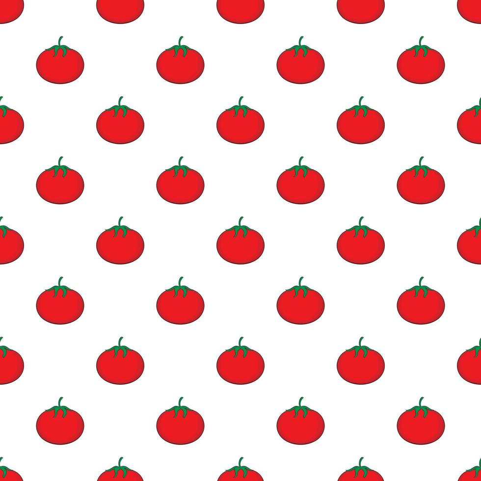 Tomato pattern, cartoon style vector