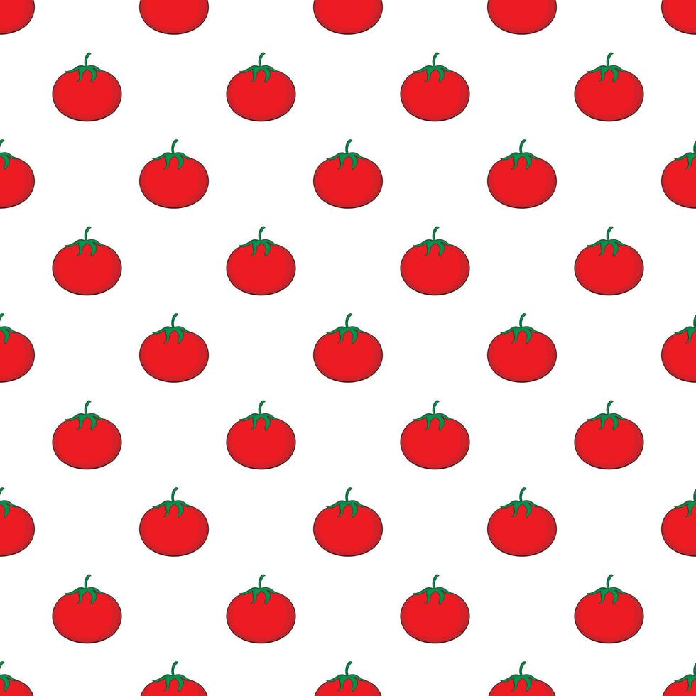 Tomato pattern, cartoon style vector