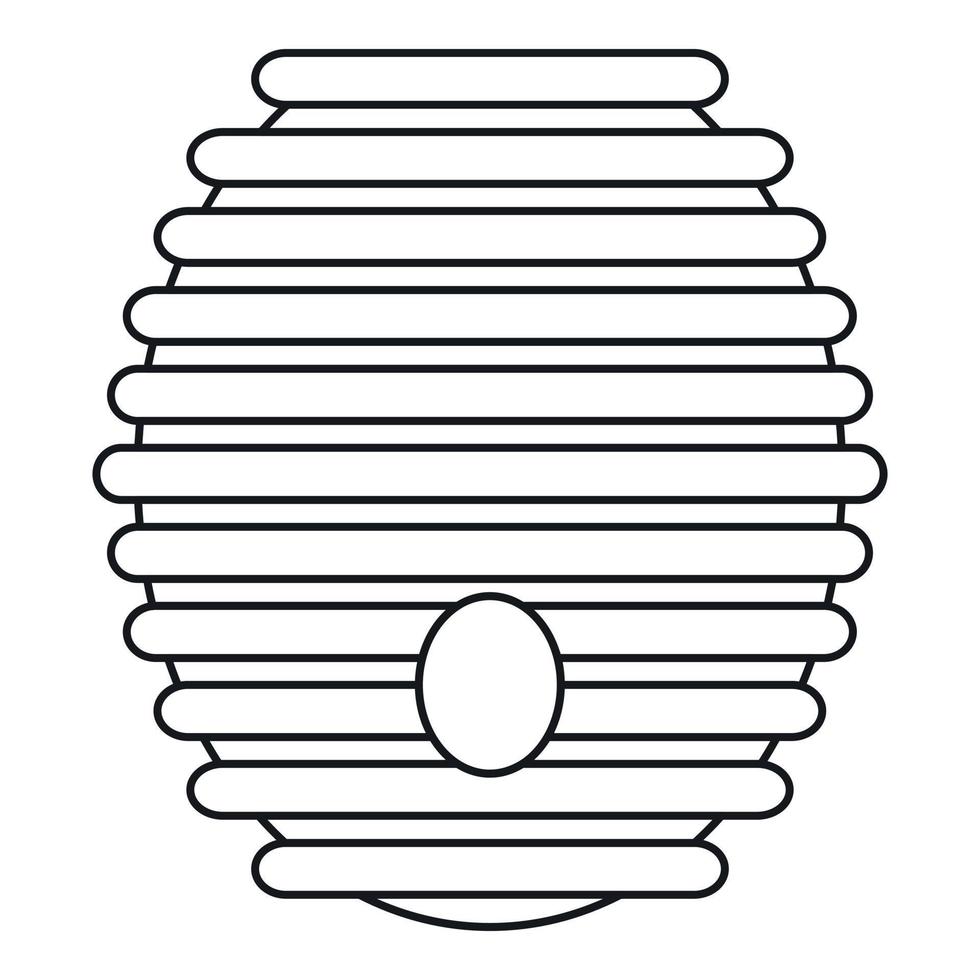 Beehive icon, outline style vector