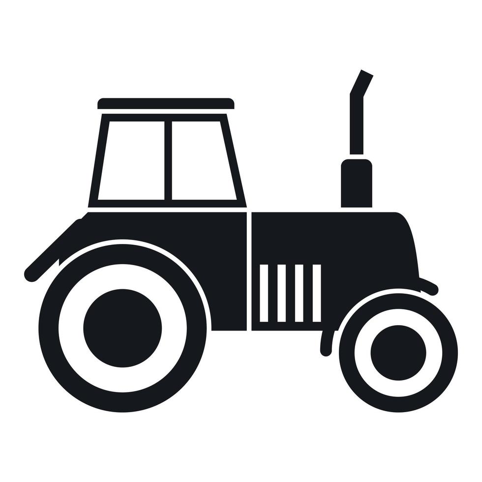 icono de tractor, estilo simple vector