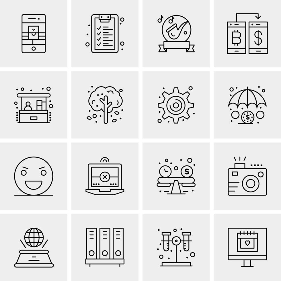 16 Universal Business Icons Vector Creative Icon Illustration to use in web and Mobile Related project