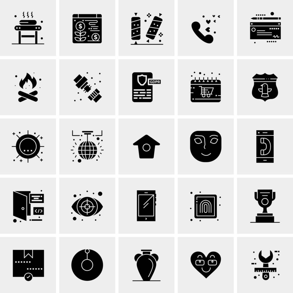 25 iconos de negocios universales vector ilustración de icono creativo para usar en proyectos relacionados con la web y dispositivos móviles