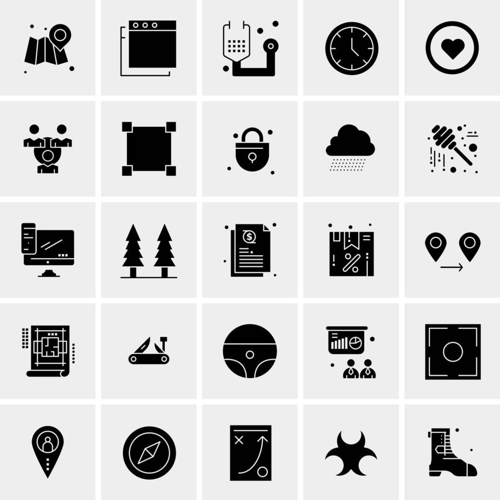 25 iconos de negocios universales vector ilustración de icono creativo para usar en proyectos relacionados con la web y dispositivos móviles