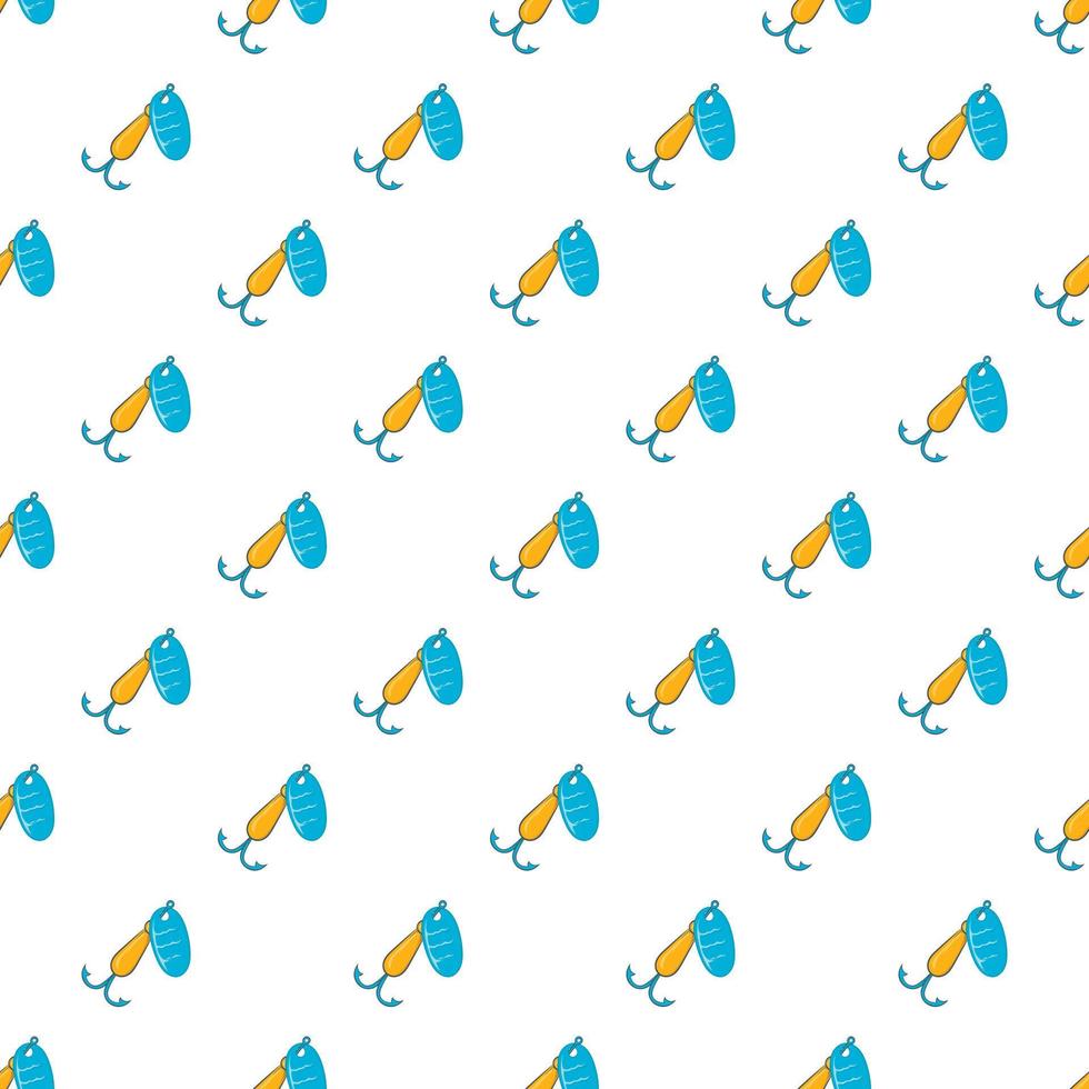 Hook for catching fish pattern, cartoon style vector