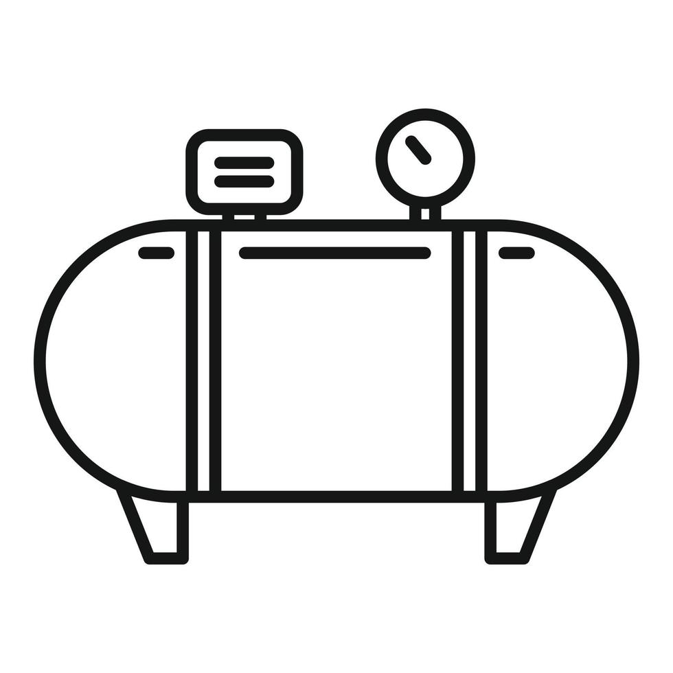 Instrument air compressor icon, outline style vector