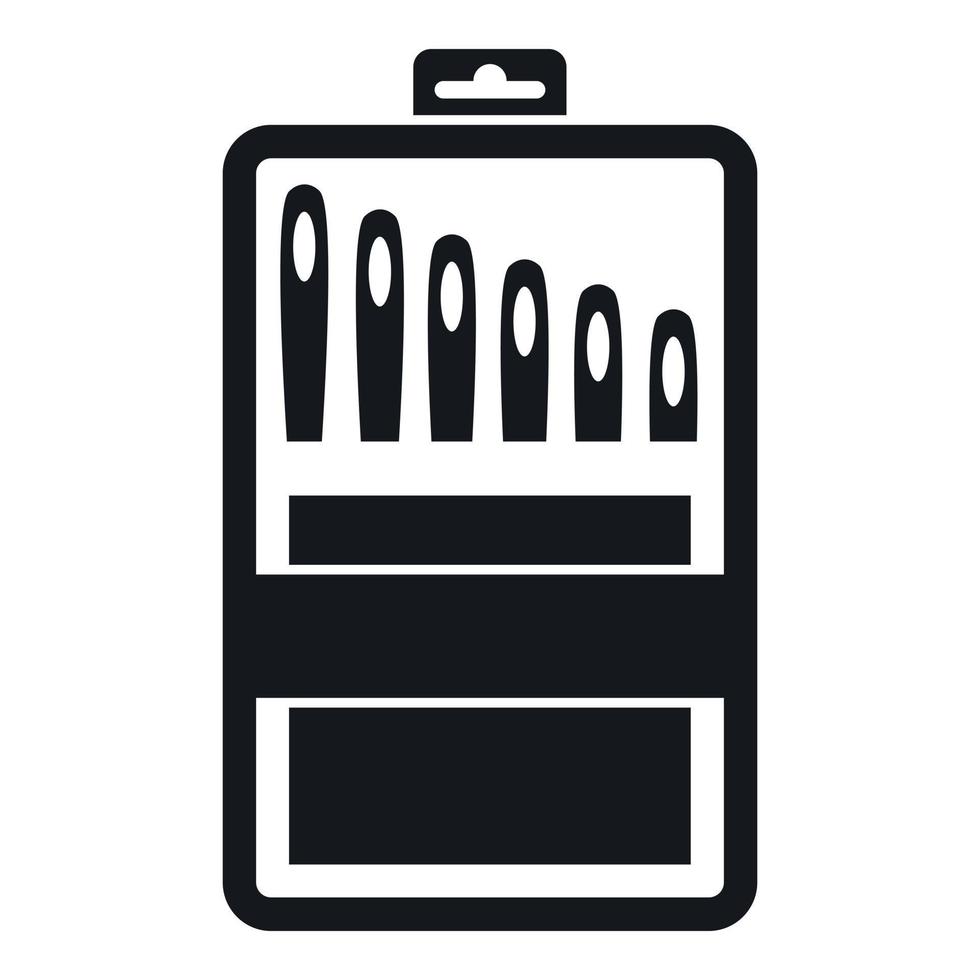 Set of needles icon, simple style vector
