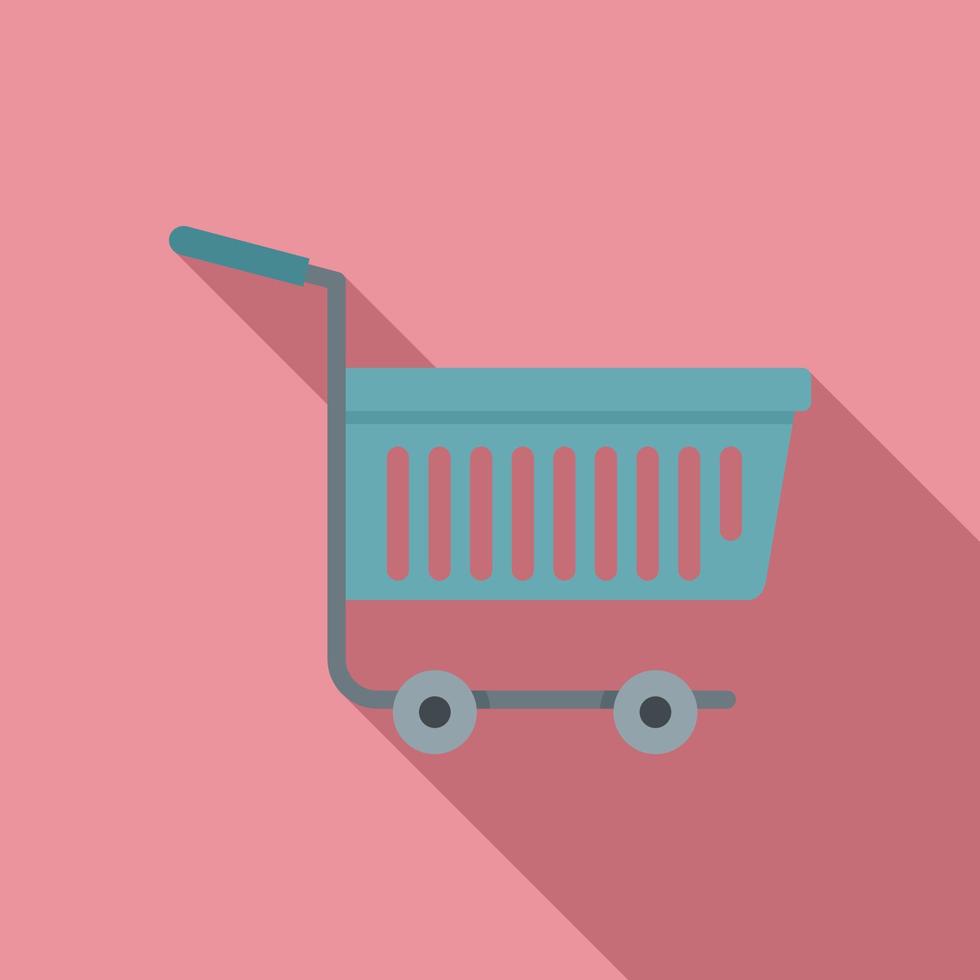 Shop market cart icon, flat style 14701281 Vector Art at Vecteezy
