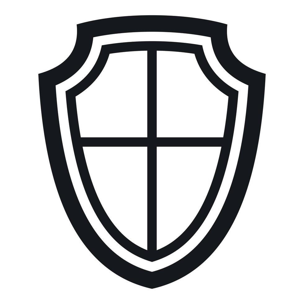 Shield icon in simple style vector