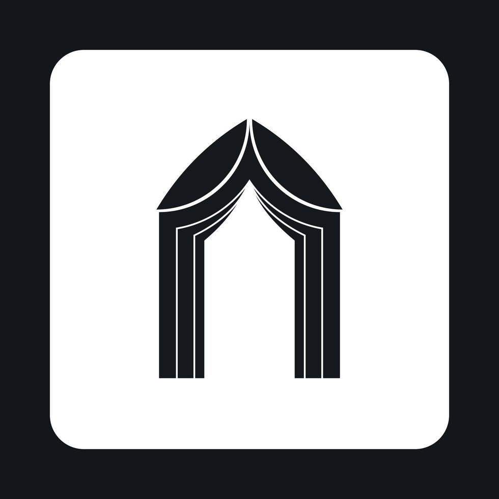 icono de carpa de arco, estilo simple vector