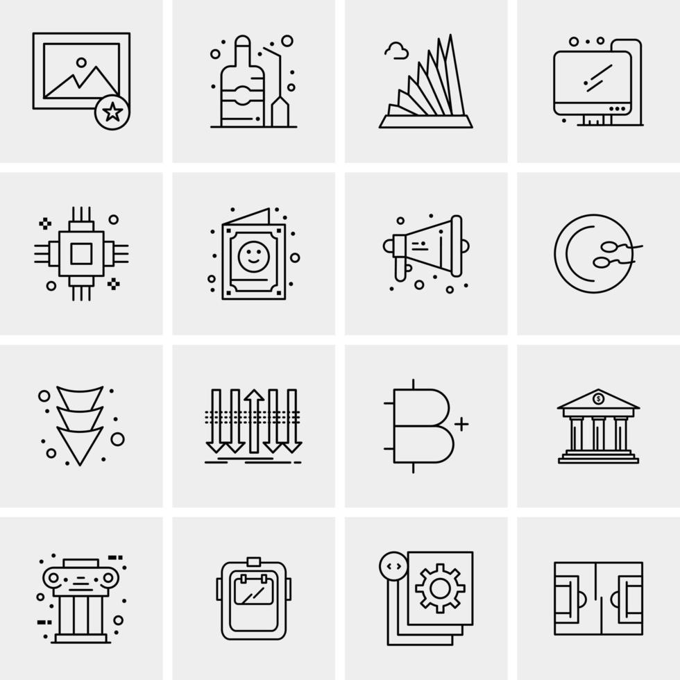 16 Universal Business Icons Vector Creative Icon Illustration to use in web and Mobile Related project