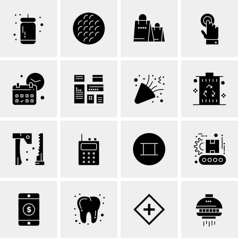 16 Universal Business Icons Vector Creative Icon Illustration to use in web and Mobile Related project