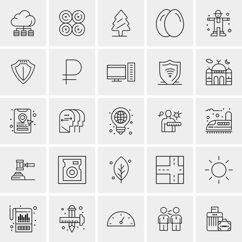 25 Universal Business Icons Vector Creative Icon Illustration to use in web and Mobile Related project