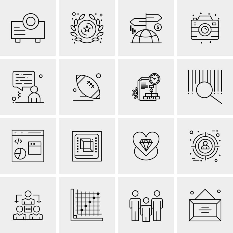 16 Universal Business Icons Vector Creative Icon Illustration to use in web and Mobile Related project