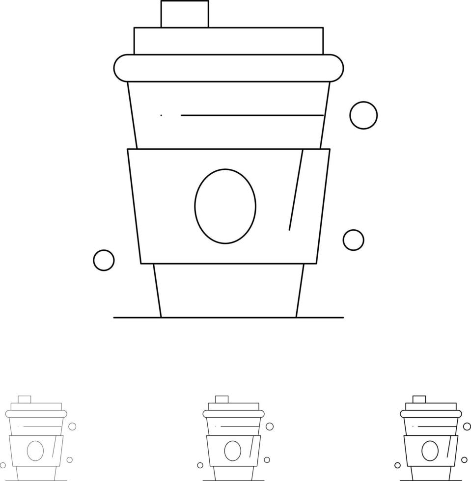 jugo de bebida de alcohol usa conjunto de iconos de línea negra audaz y delgada vector