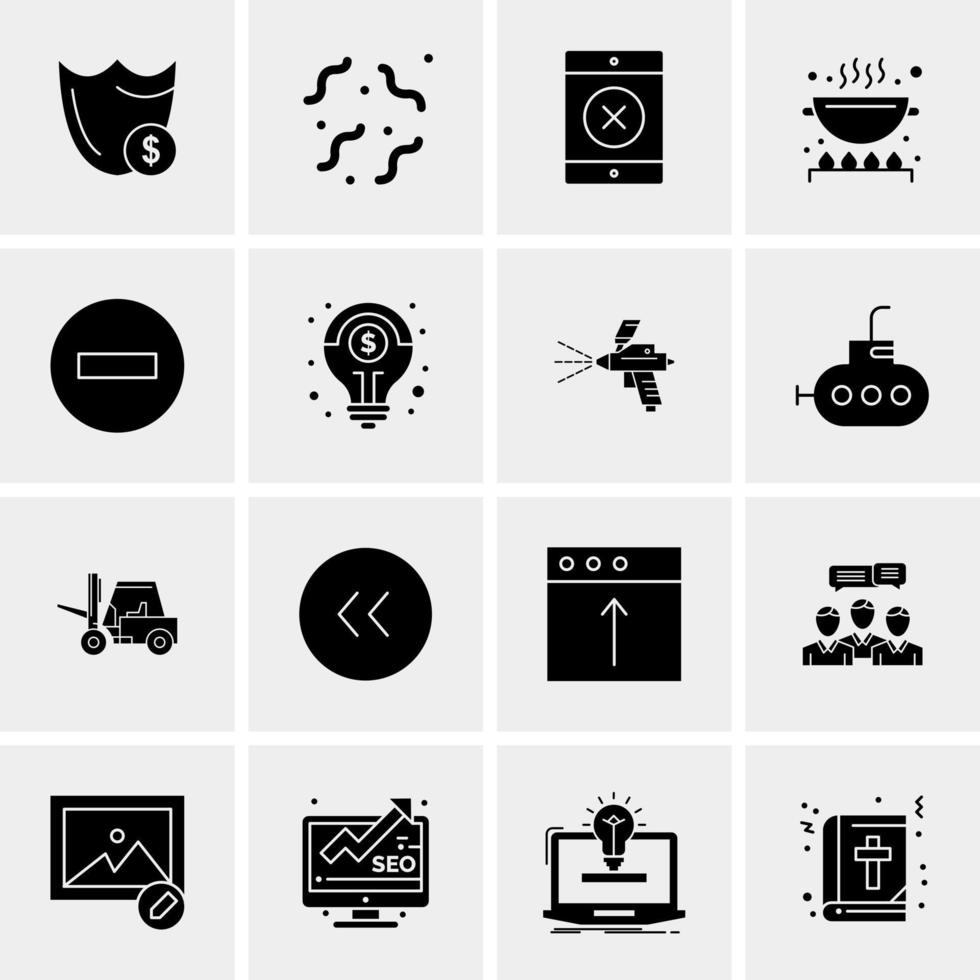 16 Universal Business Icons Vector Creative Icon Illustration to use in web and Mobile Related project