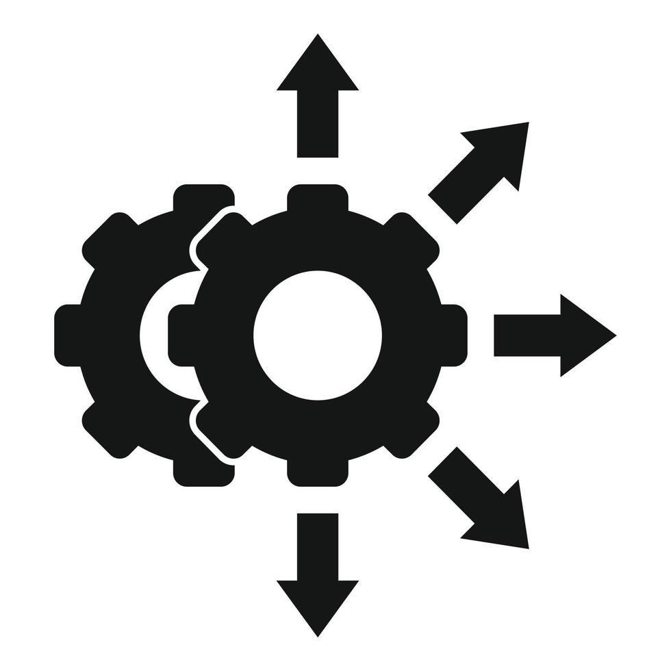 Project restructuring icon, simple style vector