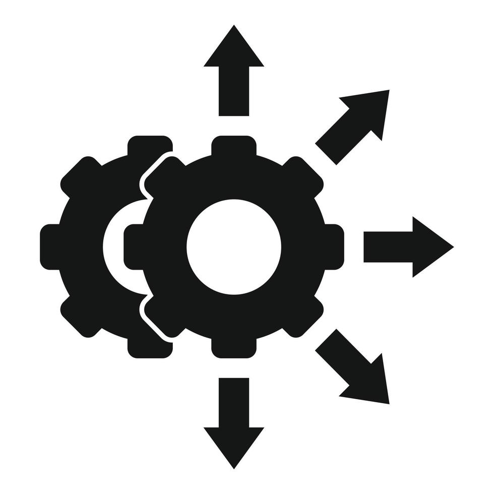 icono de reestructuración del proyecto, estilo simple vector