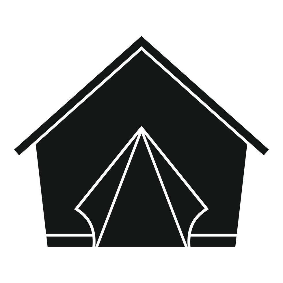 Refugees tent icon, simple style vector