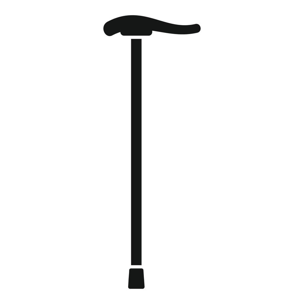 Wood walking stick icon, simple style vector