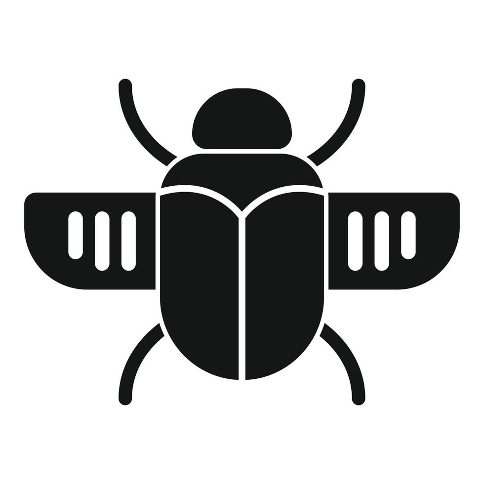 icono de alas de escarabajo, estilo simple vector