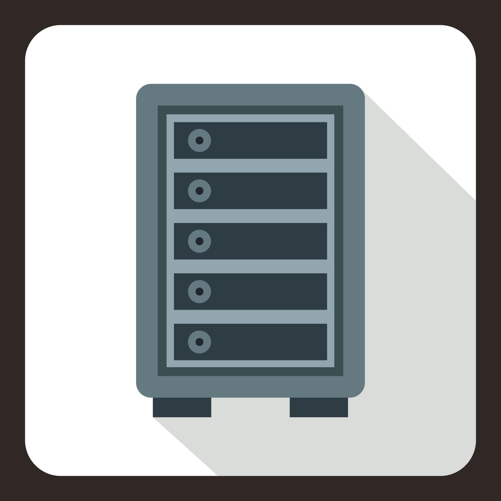 Security safe locker icon, flat style 14701600 Vector Art at Vecteezy