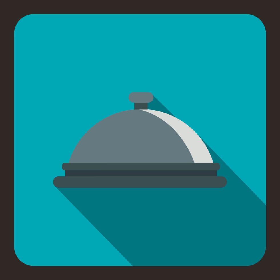 Cloche icon, flat style vector