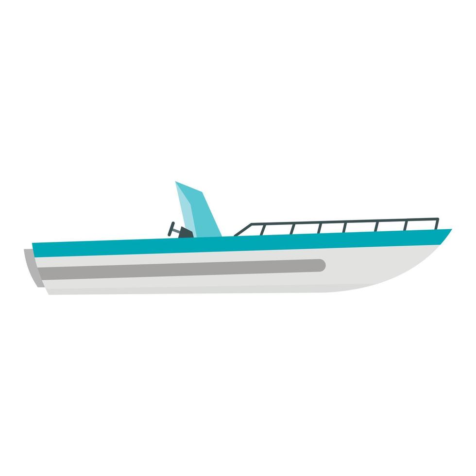 icono de barco, estilo plano vector