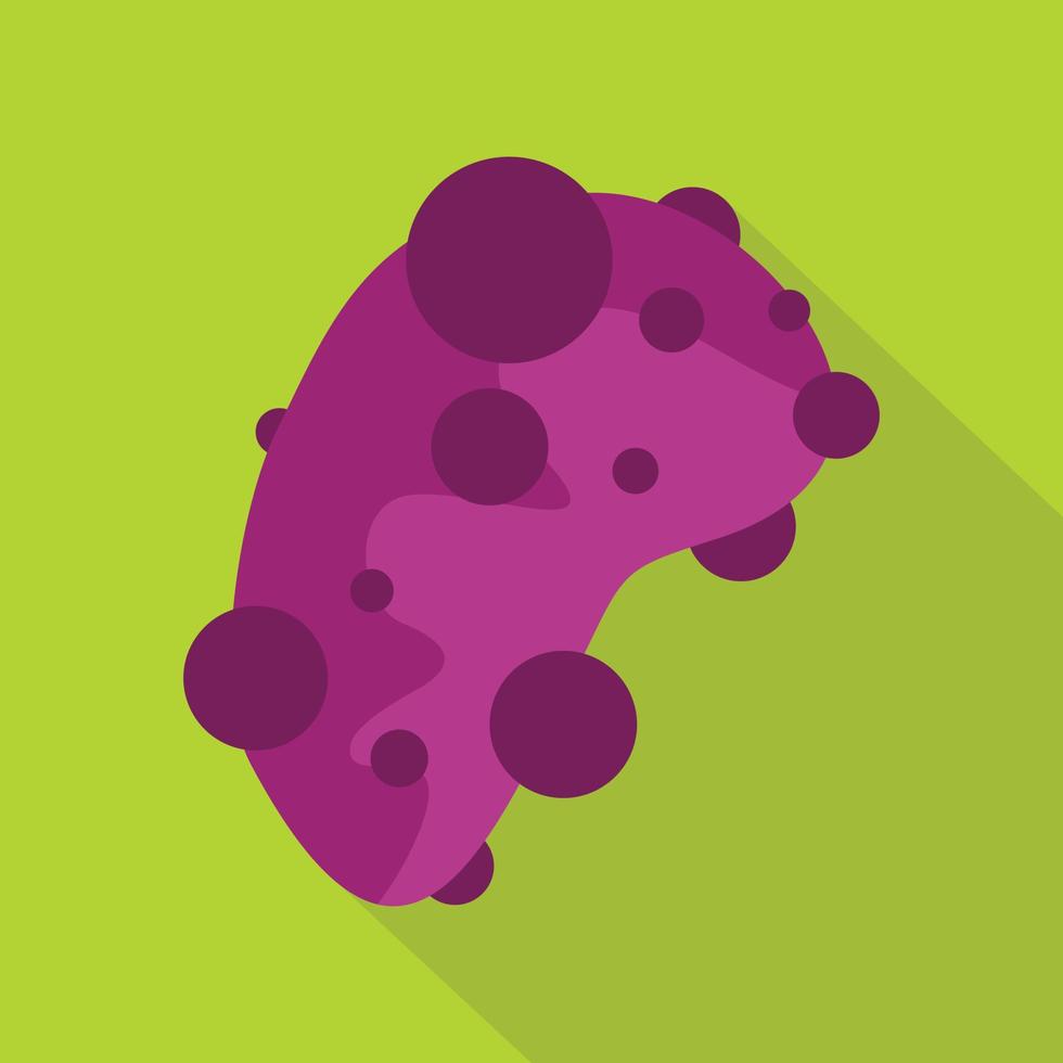 Cell virus icon, flat style vector