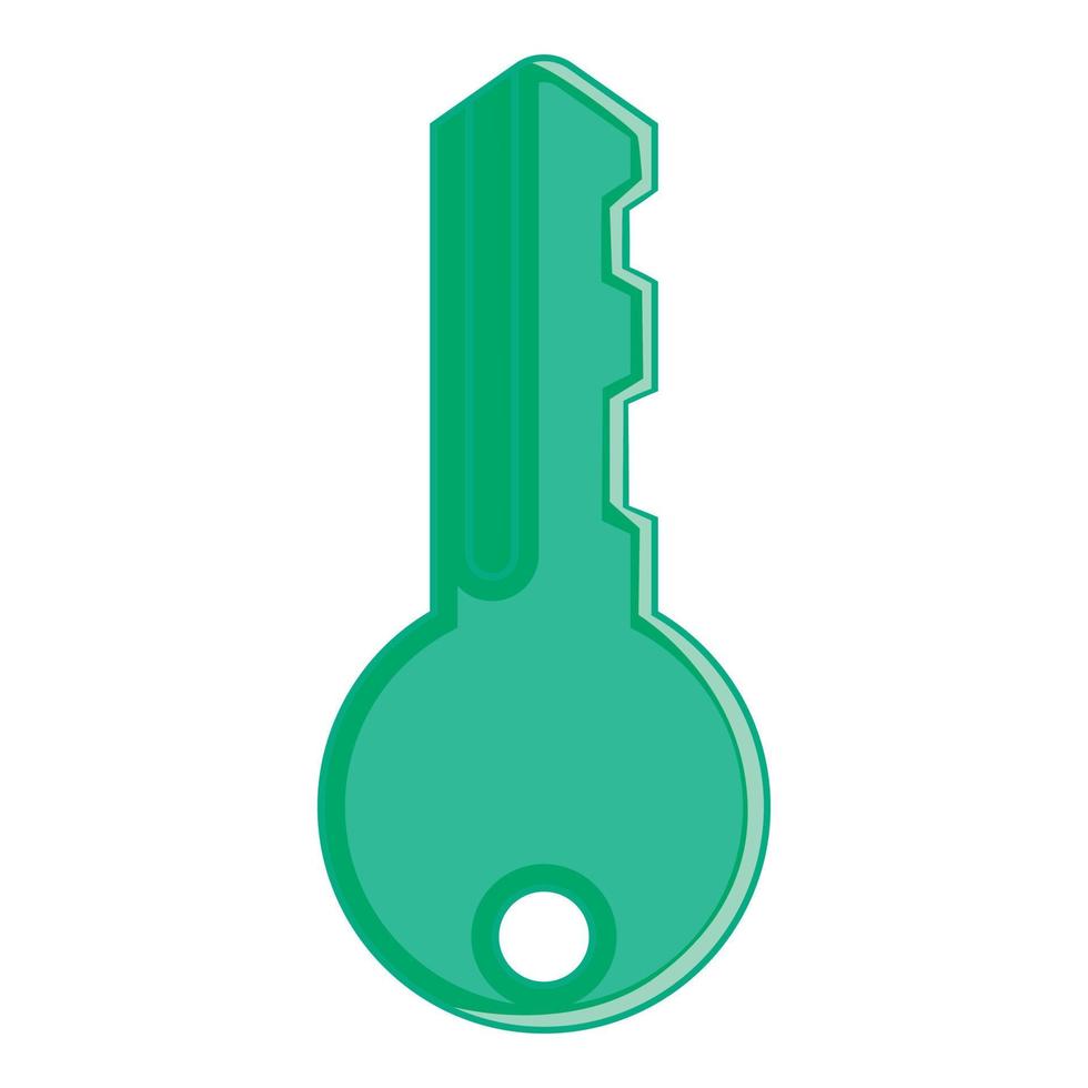 Key icon, cartoon style vector